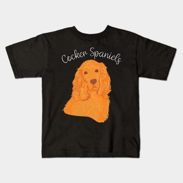 Snazzy Spaniel Styles Cocker's Couture, Urban Canine Tee Triumphs Kids T-Shirt by JocelynnBaxter